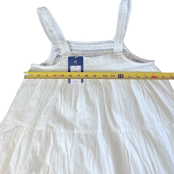 RUFFLED square neck Maxi Dress With flowing body and thick straps NWT - Picture 7 of 8